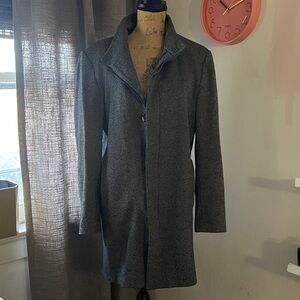Zara Charcoal Button-Up Coat